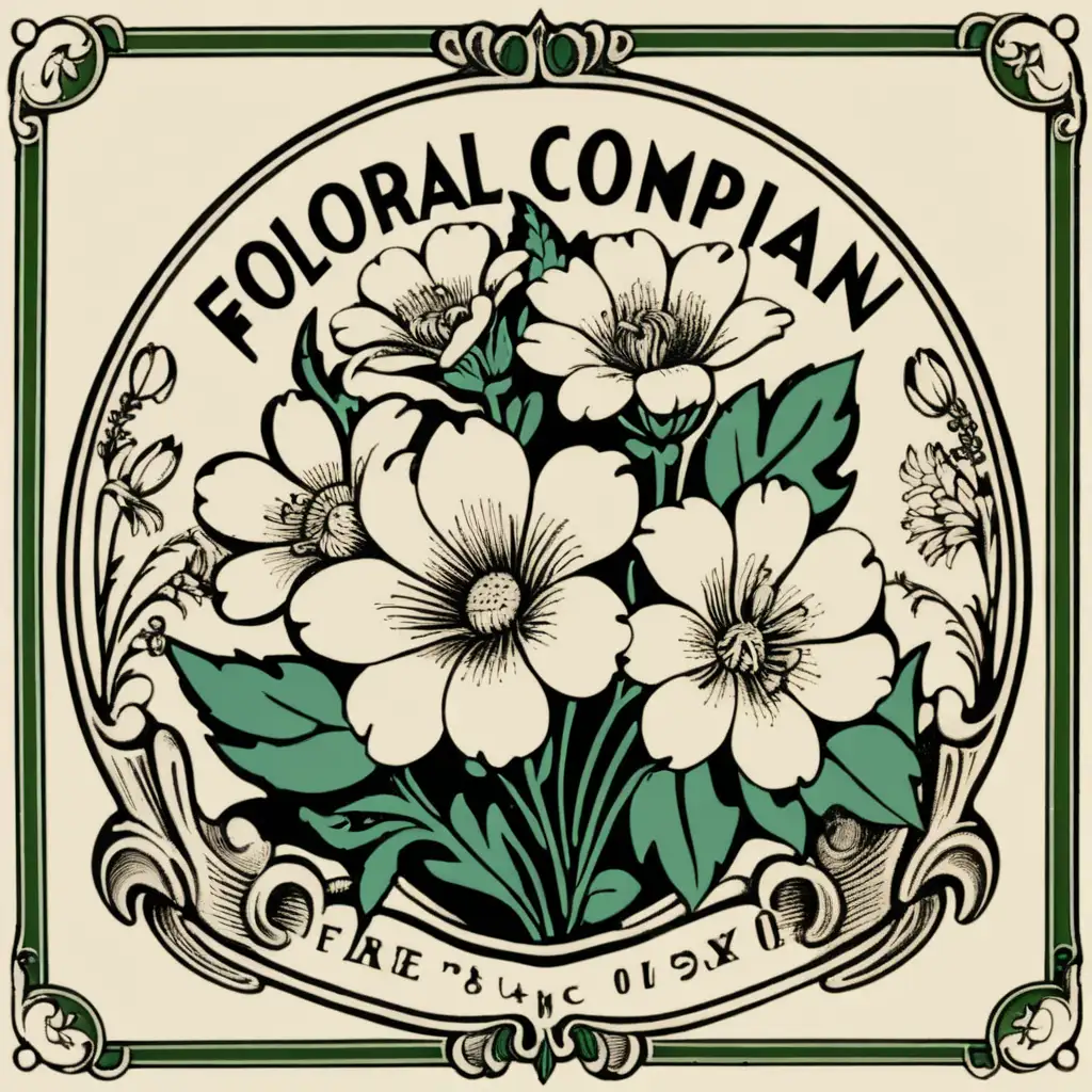 Vintage Floral Companion Logo from the 1930s