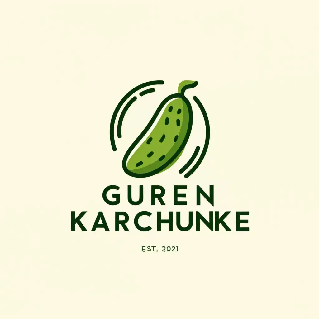 a logo design,with the text "Gurken Karschunke", main symbol:Cucumber,Moderate,clear background
