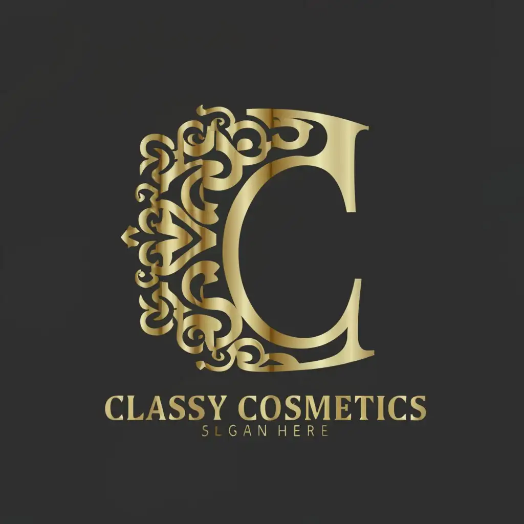 a logo design,with the text "CLASSY COSMETICS", main symbol:C,complex,be used in Retail industry,clear background