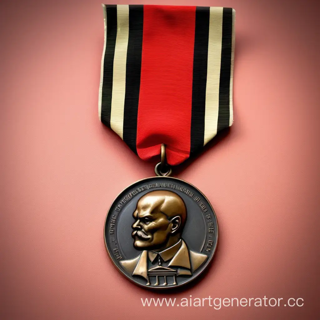 Медаль в память правления Владимира Ильича Ленина на низу медали написаны даты правления 1917-1924 медаль выполнена из бронзы цвет муаровой ленты черная