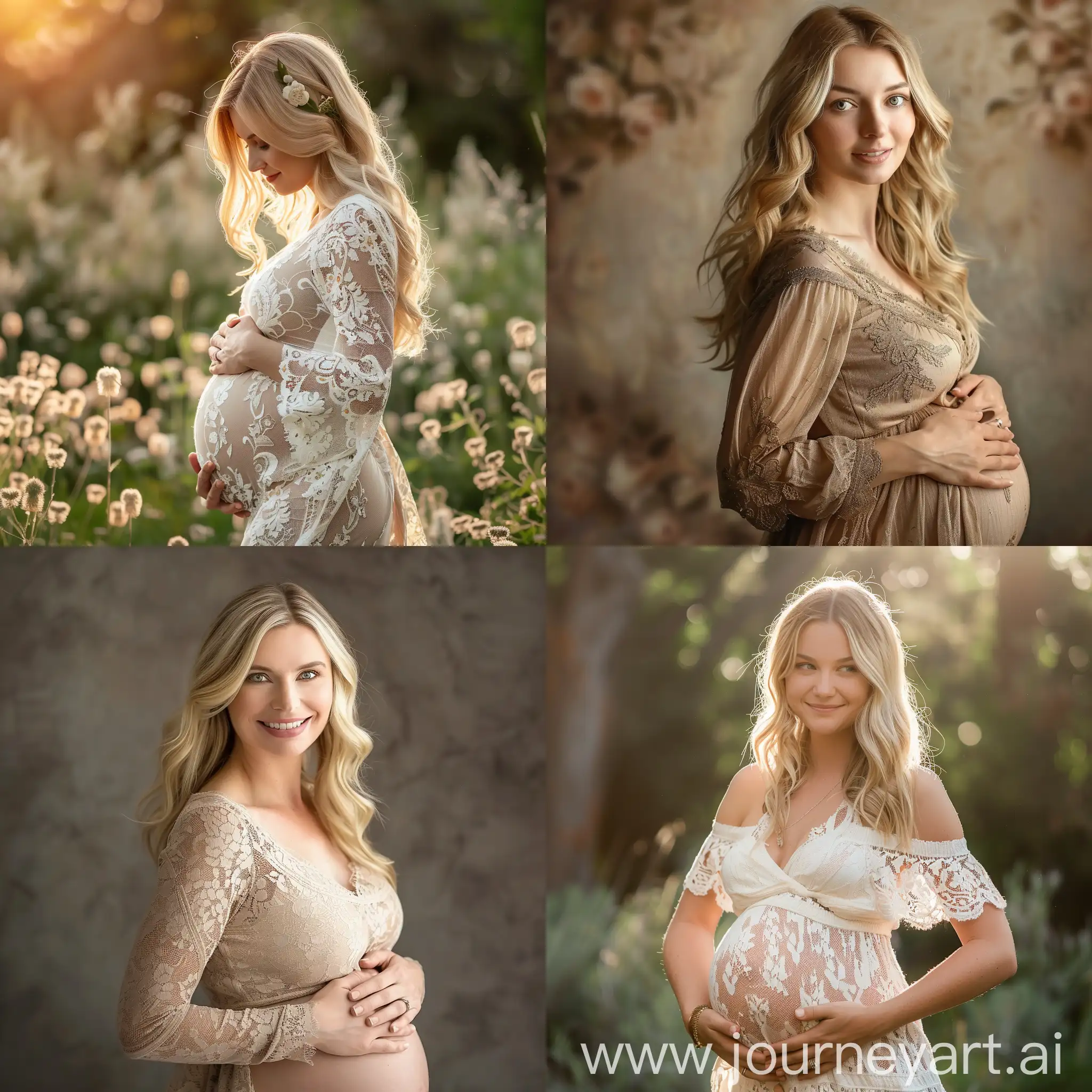 Radiant-Pregnant-Blonde-Woman-in-Square-Aspect-Ratio