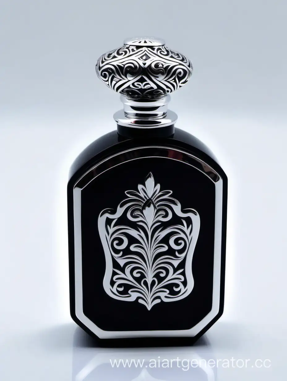 Royal-Black-Zamac-Perfume-Bottle-with-Stylish-Silver-Lines-Cap