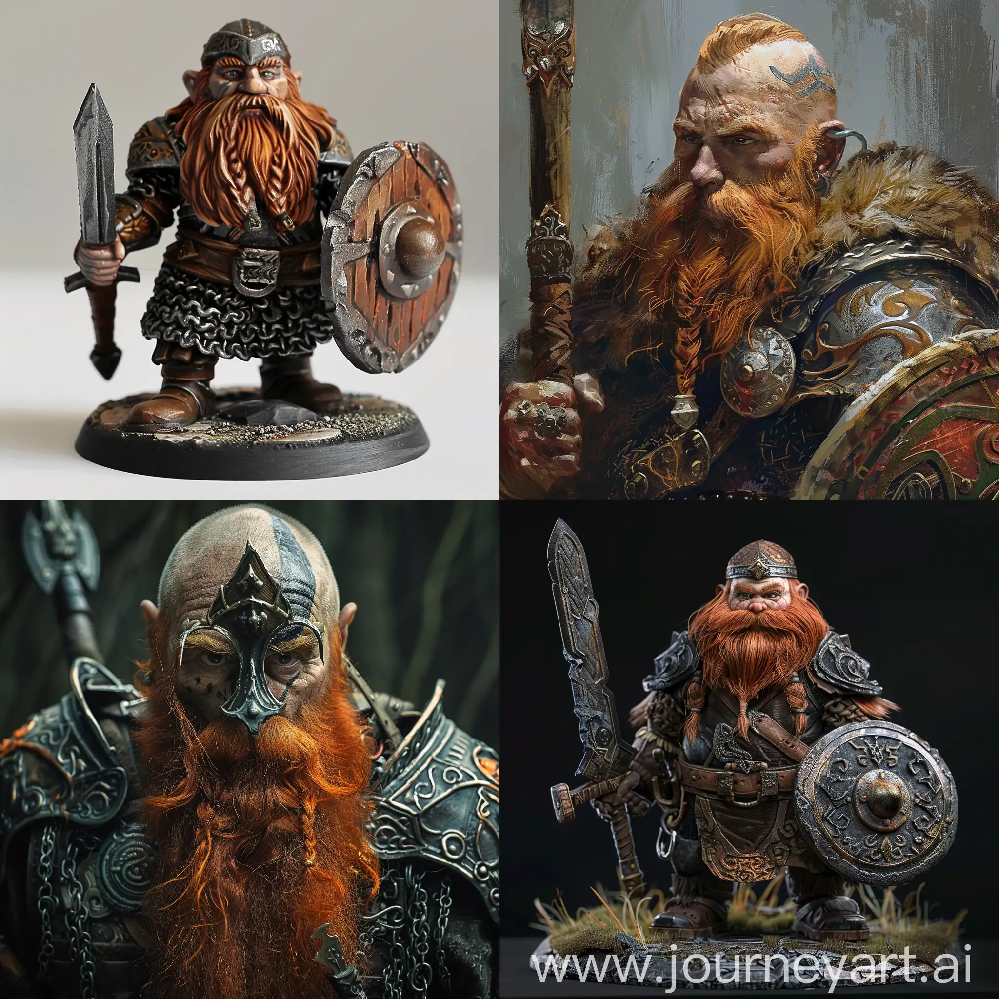 dwarf warrior  red-bearded