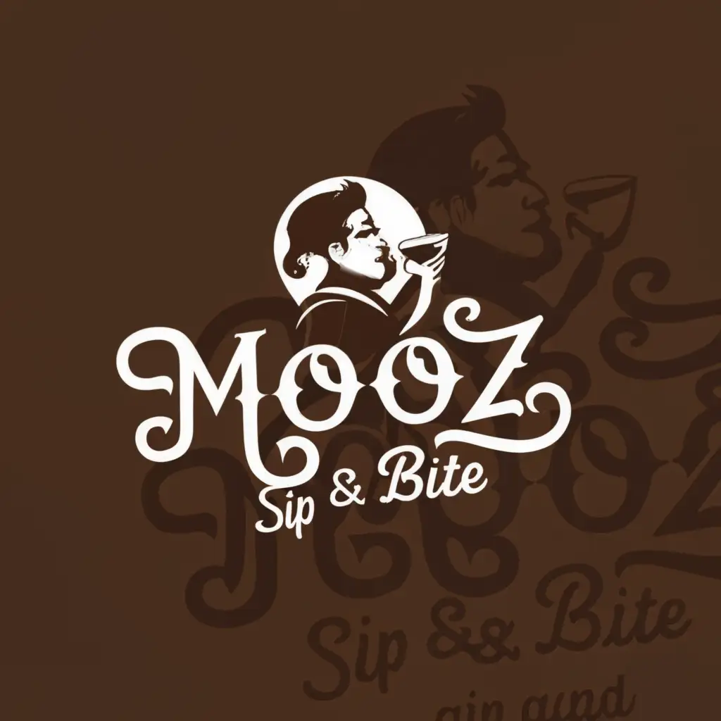 a logo design,with the text "Mooz", main symbol:Sip and Bite,Moderate,be used in Restaurant industry,clear background