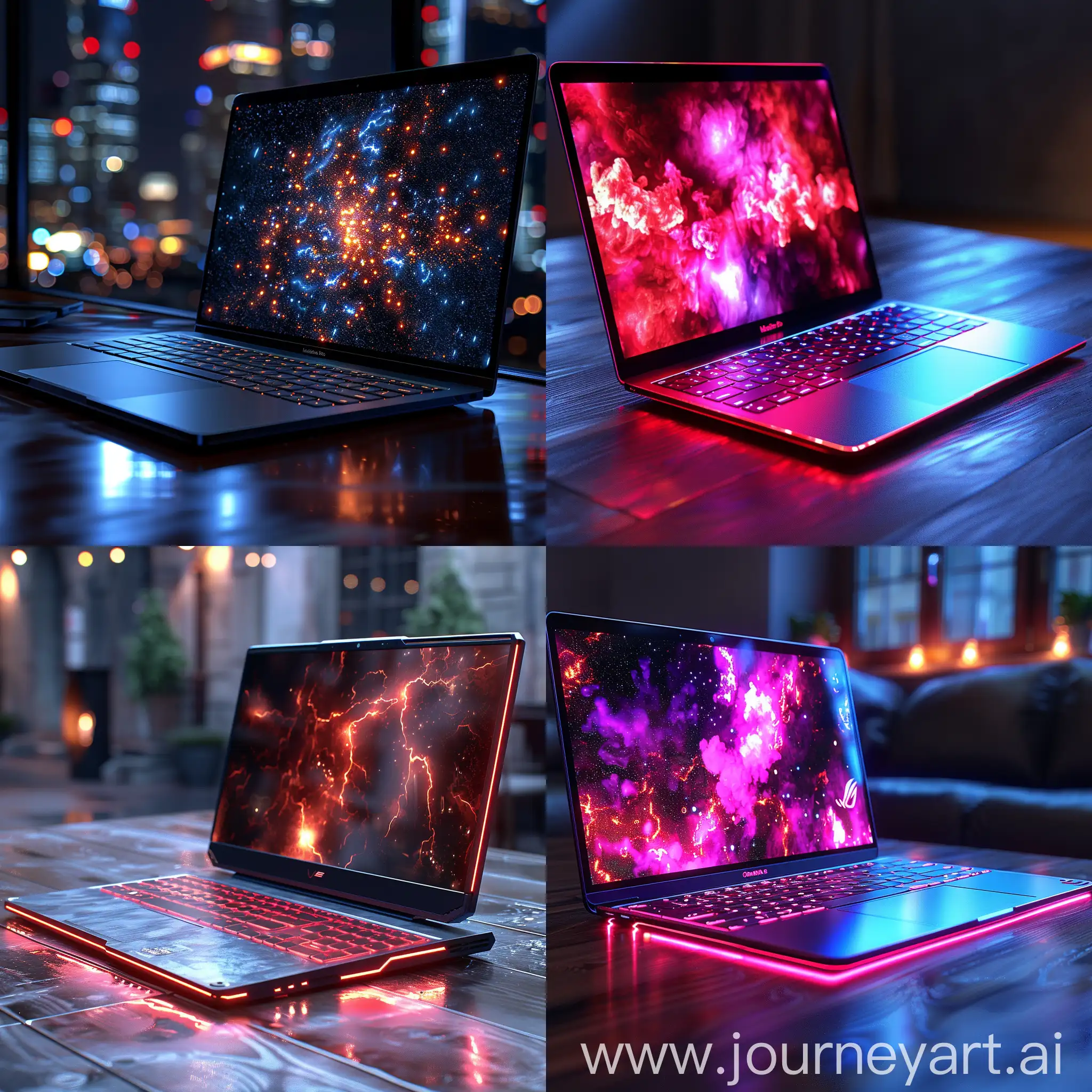 Ultra-modern laptop, ultramodern laptop, future, octane render  --stylize 1000
