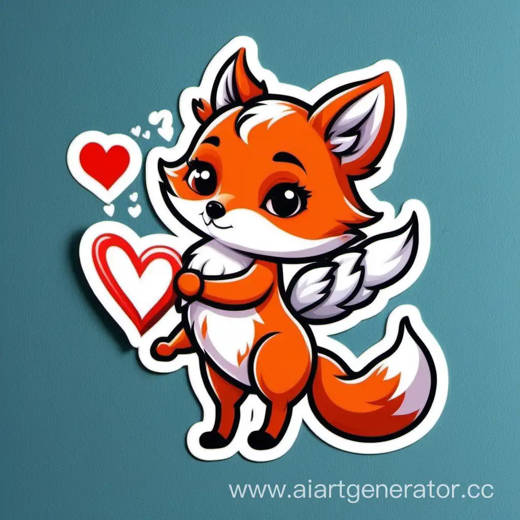 Playful-Sticker-Fox-as-Cupid-Spreading-Love-and-Joy