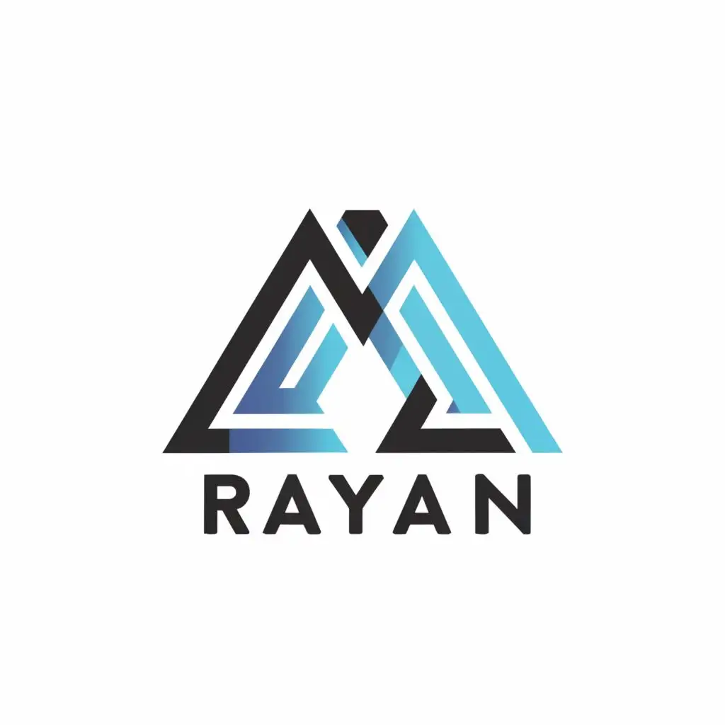 a logo design,with the text "RA", main symbol:RAYAN,Minimalistic,be used in Technology industry,clear background