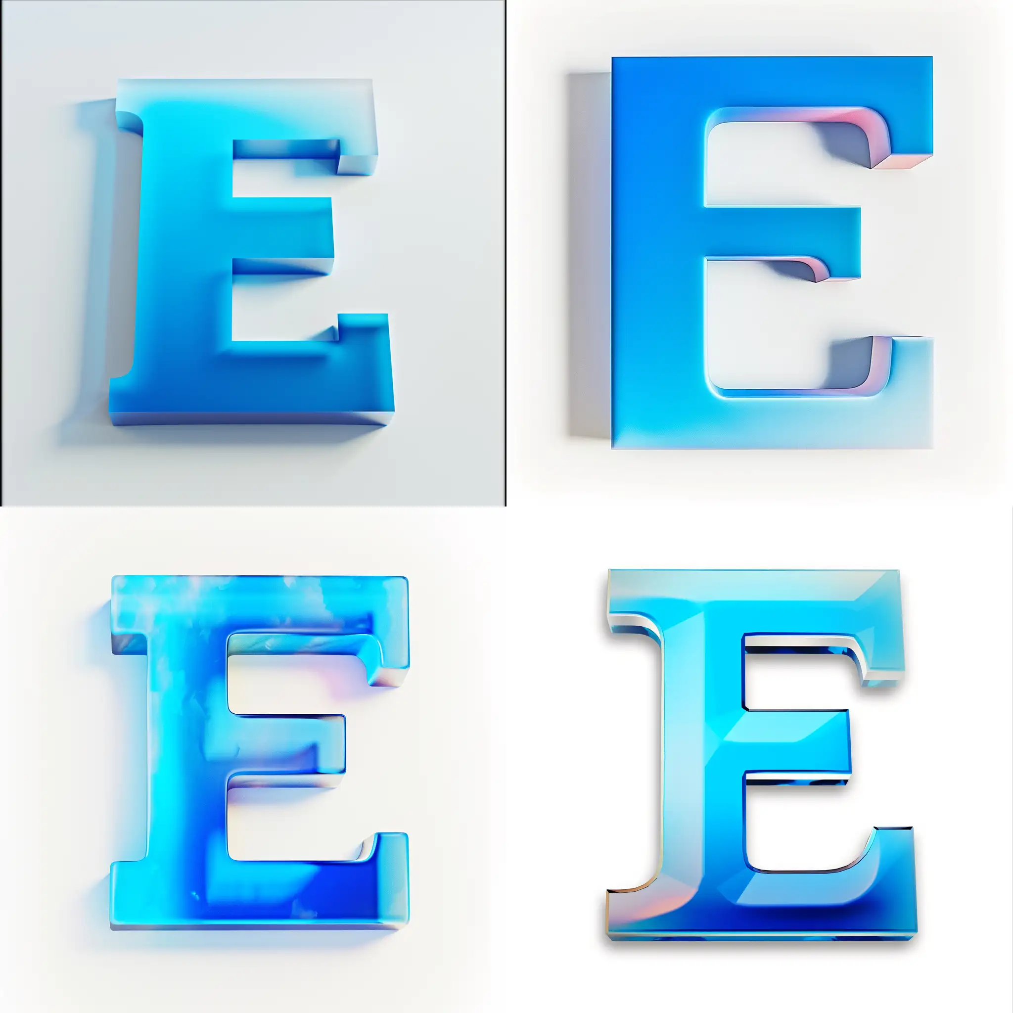 Elegant-Blue-Gradient-Letter-E-on-White-Background