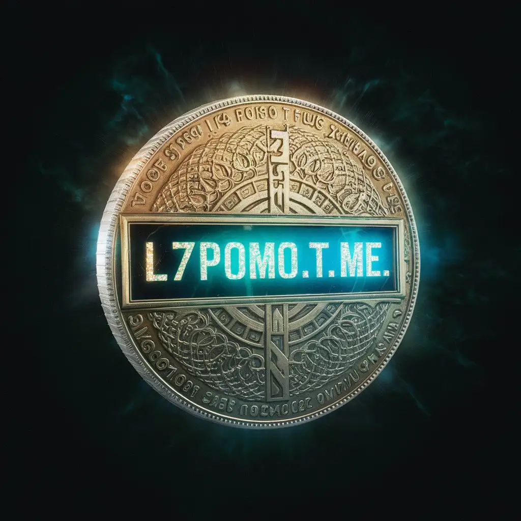 Монета с 3д текстом l7pomo.t.me
