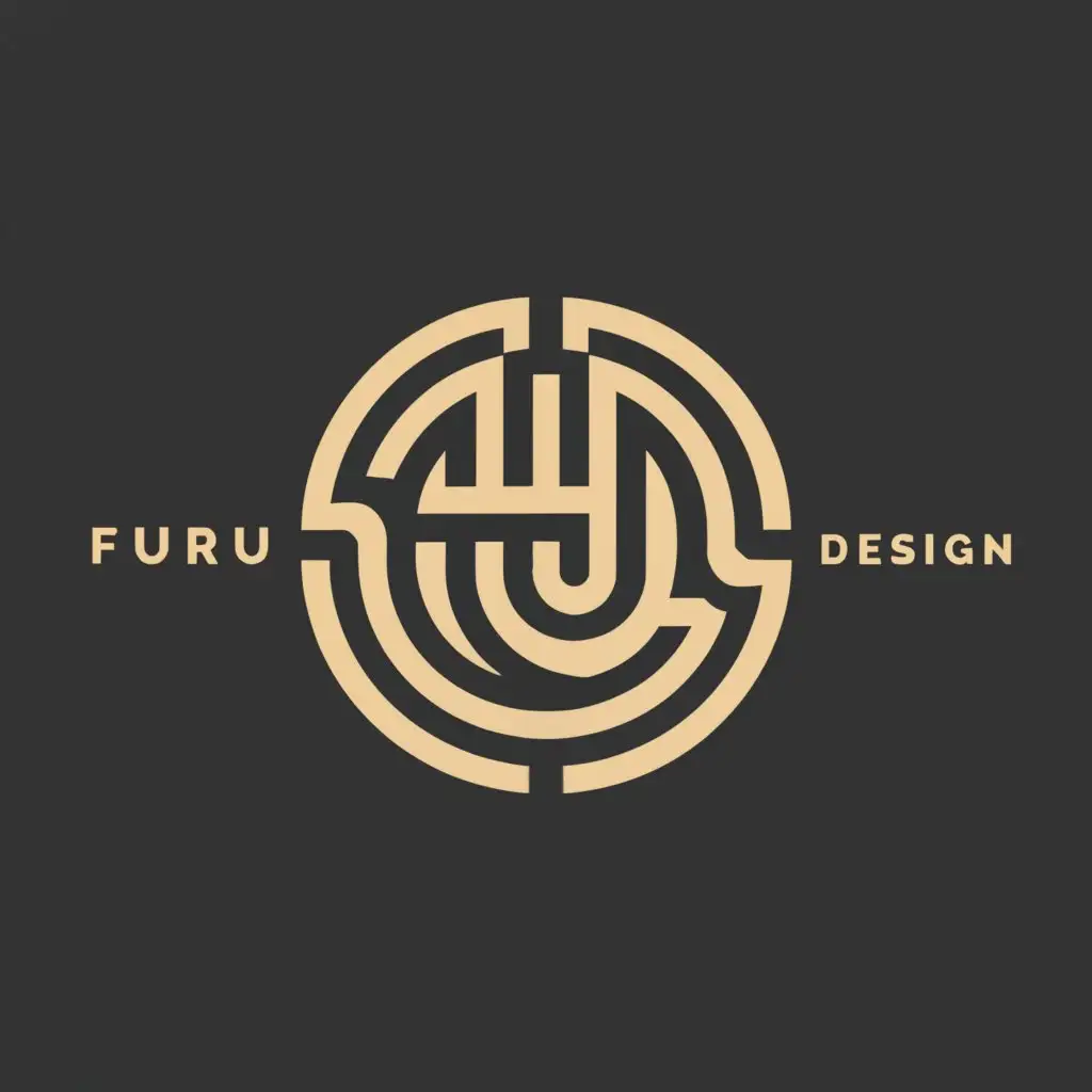 Logo-Design-For-Furus-Design-Clean-and-Moderate-Text-with-Furu-Symbol-on-Clear-Background