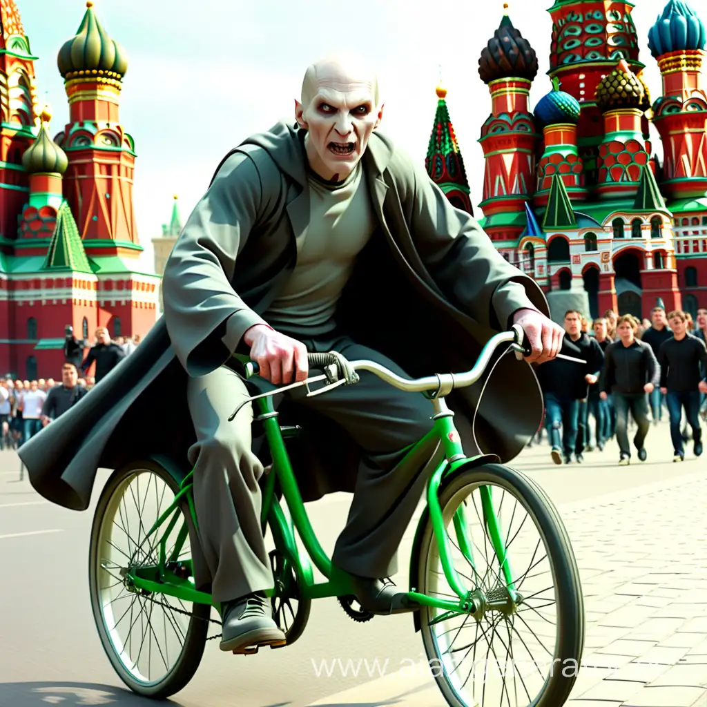 Волан-де-Морт ездит на велосипеде по Москве