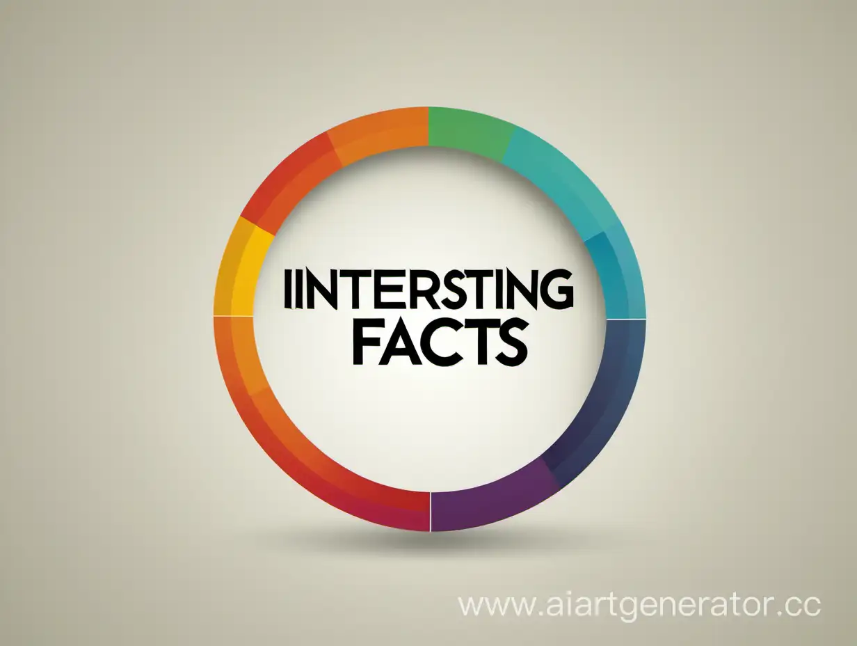 Interesting facts simple colour logo 