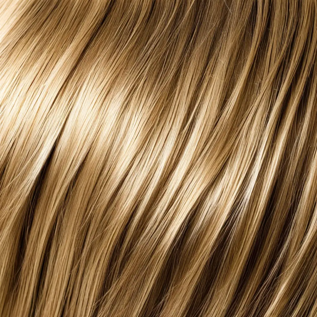 Elegant Dark Blond Hair with Subtle Gold Highlights Minimalistic Hair Photography
