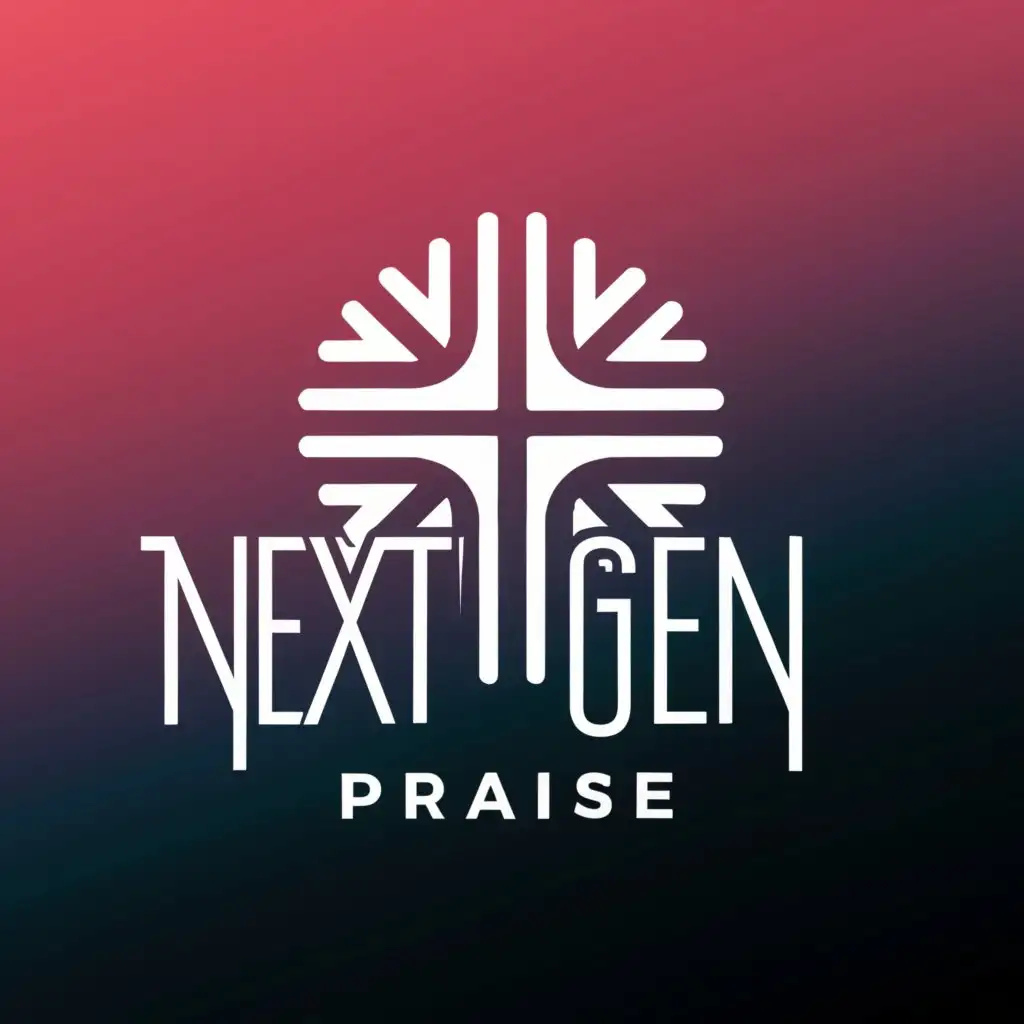 a logo design,with the text 'Next Gen Praise', main symbol:Christian cross,Moderate, be used in Religious industry, clear background

make the cross some neon color