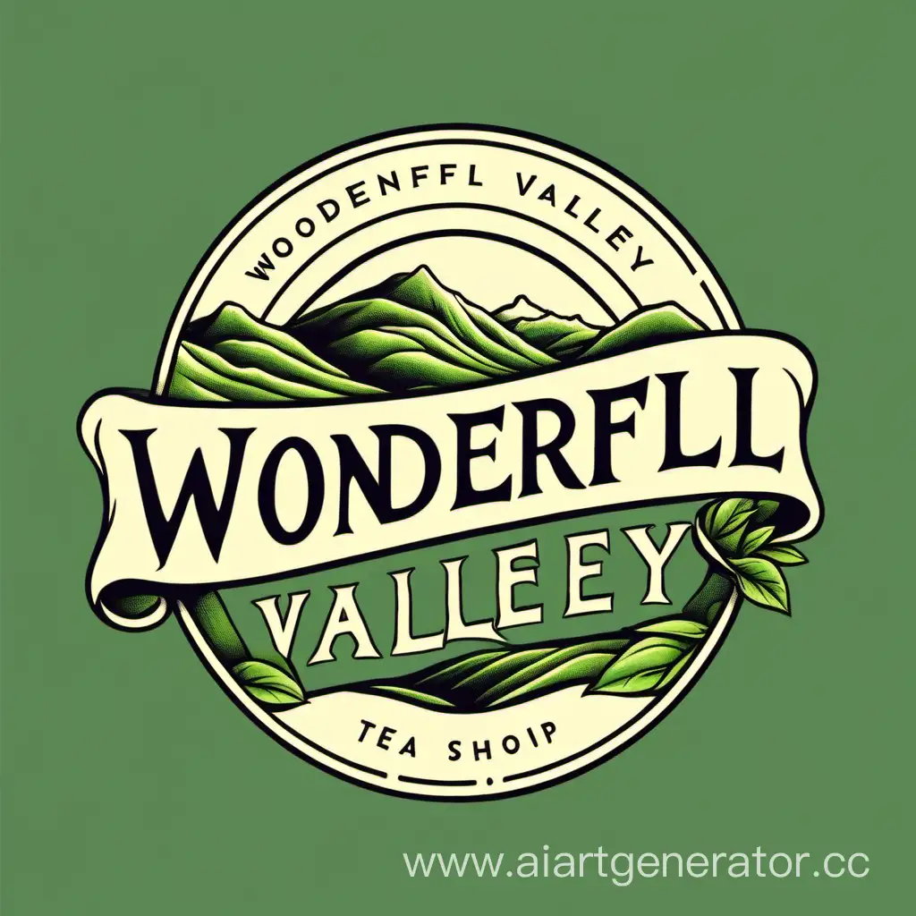 Логотип для магазина чая с названием чудная долина