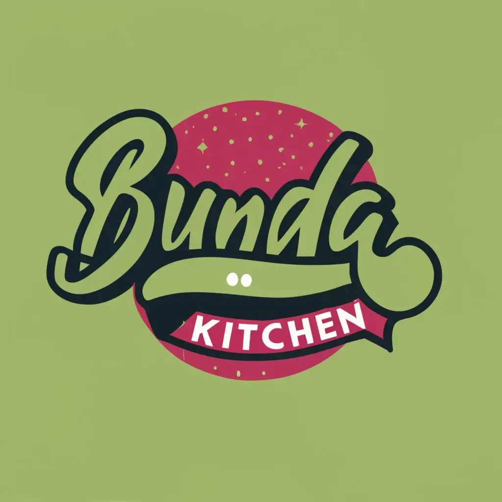 LOGO-Design-for-Bunda-Kitchen-Elegant-Typography-and-Feminine-Imagery-for-a-Distinctive-Restaurant-Brand