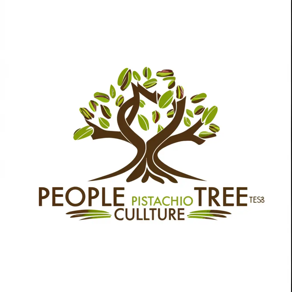 a logo design,with the text "people pistachio tree culture", main symbol:pistachio tree,complex,be used in Nonprofit industry,clear background