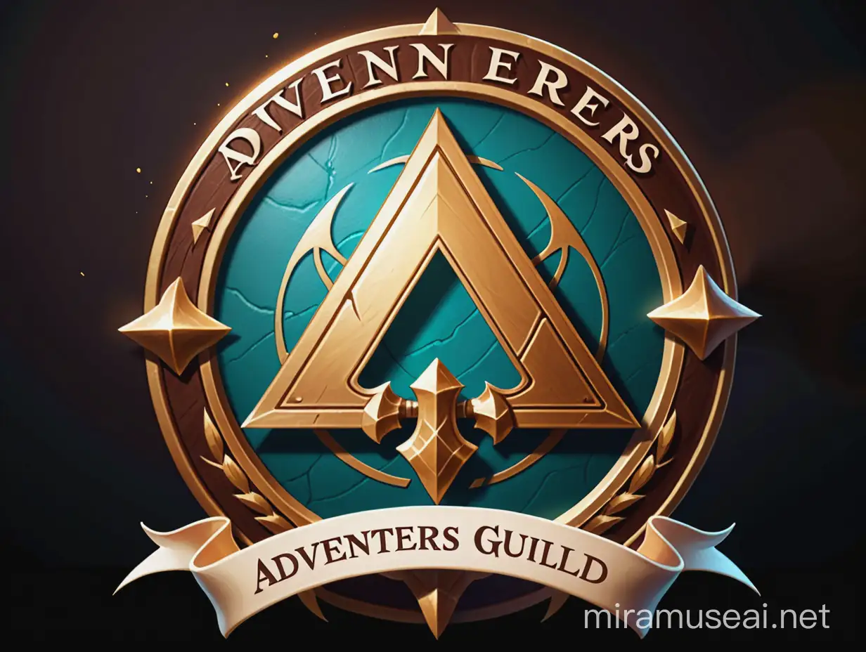 Fantasy Adventurers Guild Logo Design with Swords and Shields
