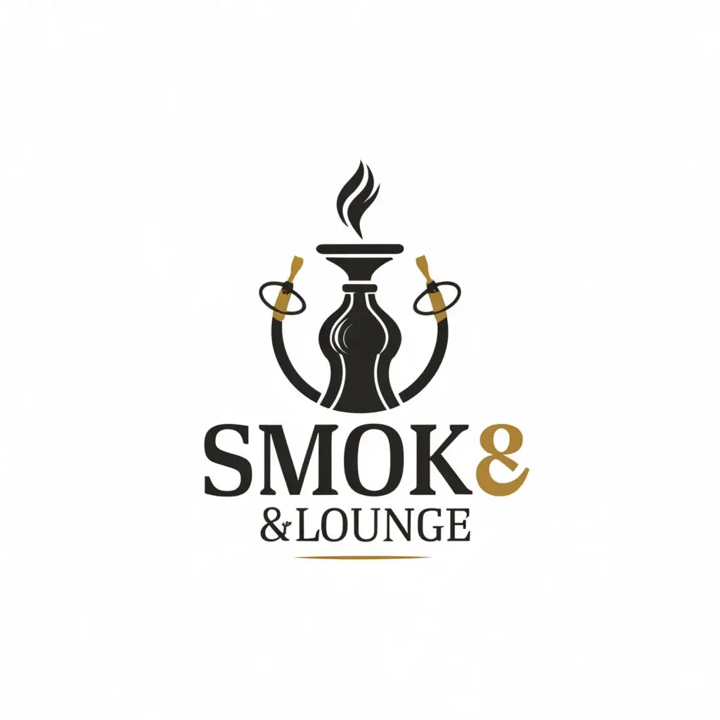 a logo design,with the text "Smoke&Lounge", main symbol:smoke,hookah, be used in Restaurant industry