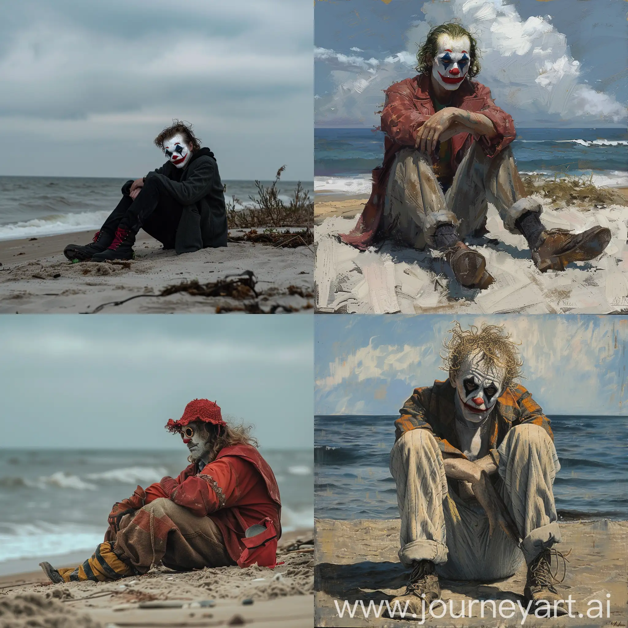 Joker-Enjoying-Sunset-Beach-Serenity