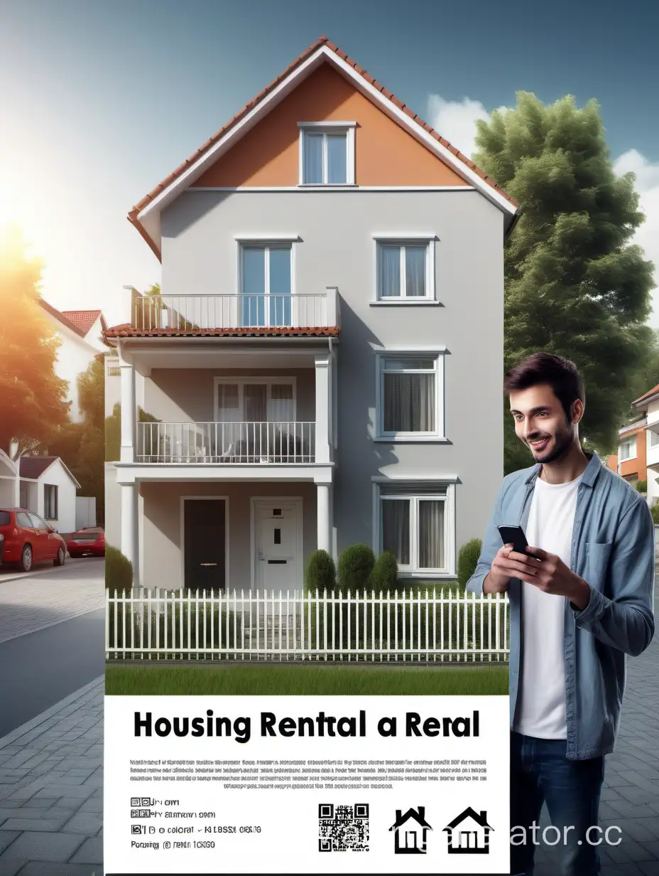 Highly-Detailed-Housing-Rental-Poster-with-House-and-Contact-Information