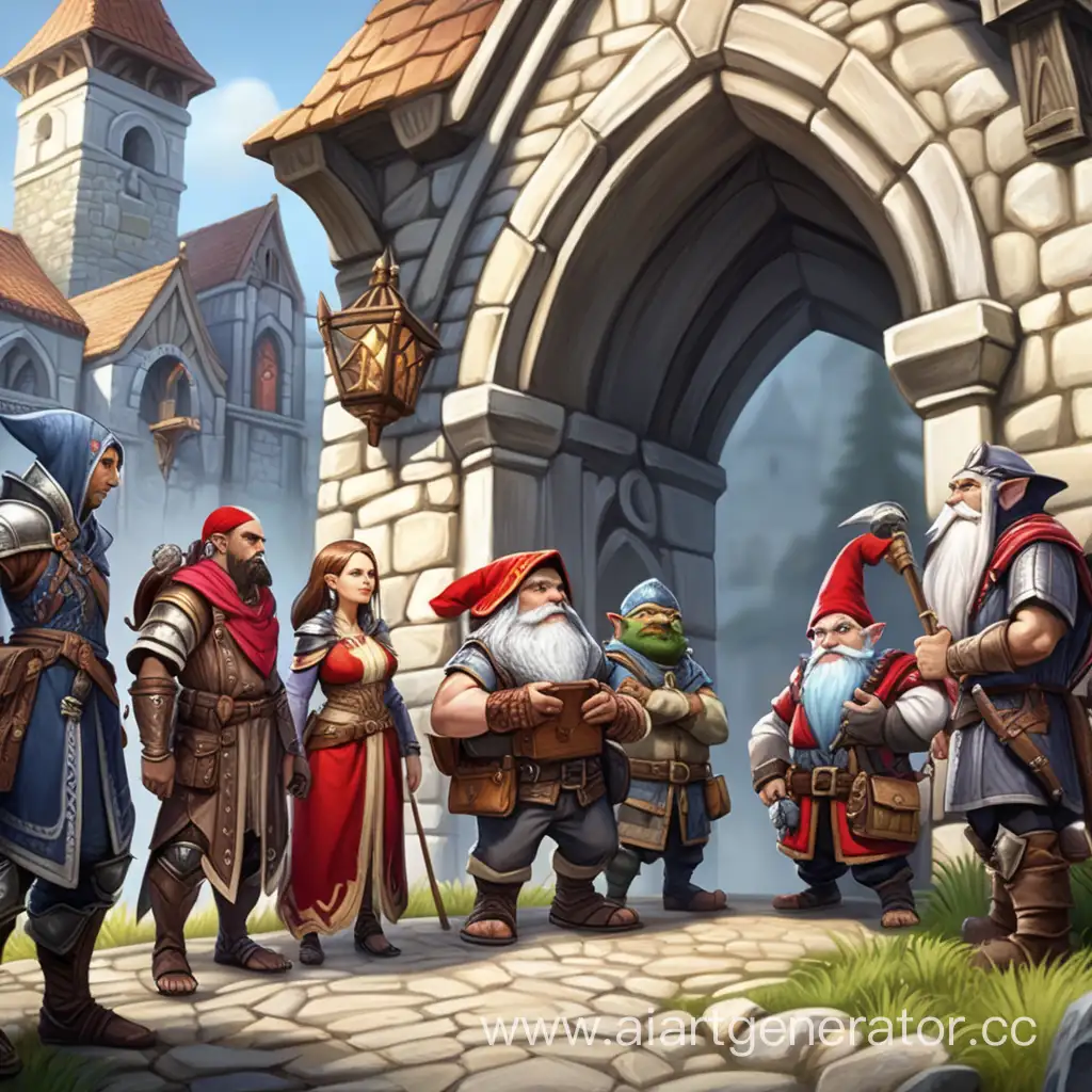 Diverse-Characters-Await-Entry-to-a-Medieval-City-in-Divinity-Original-Sin-2-Style