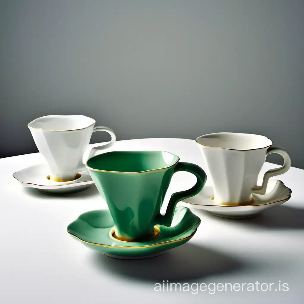 weirdly shaped teacups