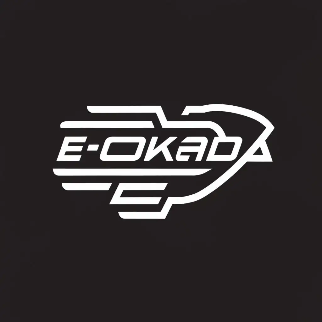 a logo design,with the text "e-Okada", main symbol:electric motorcycle,Moderate, be used in Automotive industry, clear background