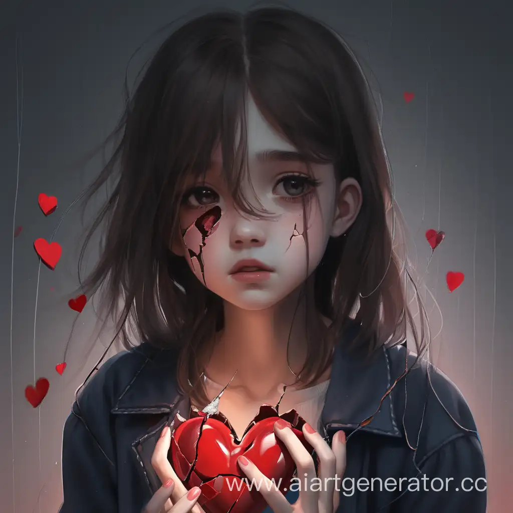 A girl with a broken heart