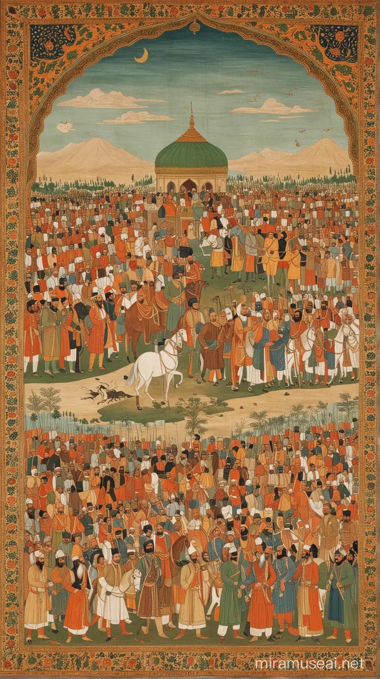 Babur Dynasty 1857 Majestic Royal Court of Mughal Emperor Babur