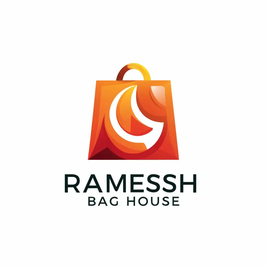 LOGO-Design-for-Ramesh-Bag-House-Elegant-Text-with-Bag-Symbol-on-Clear-Background