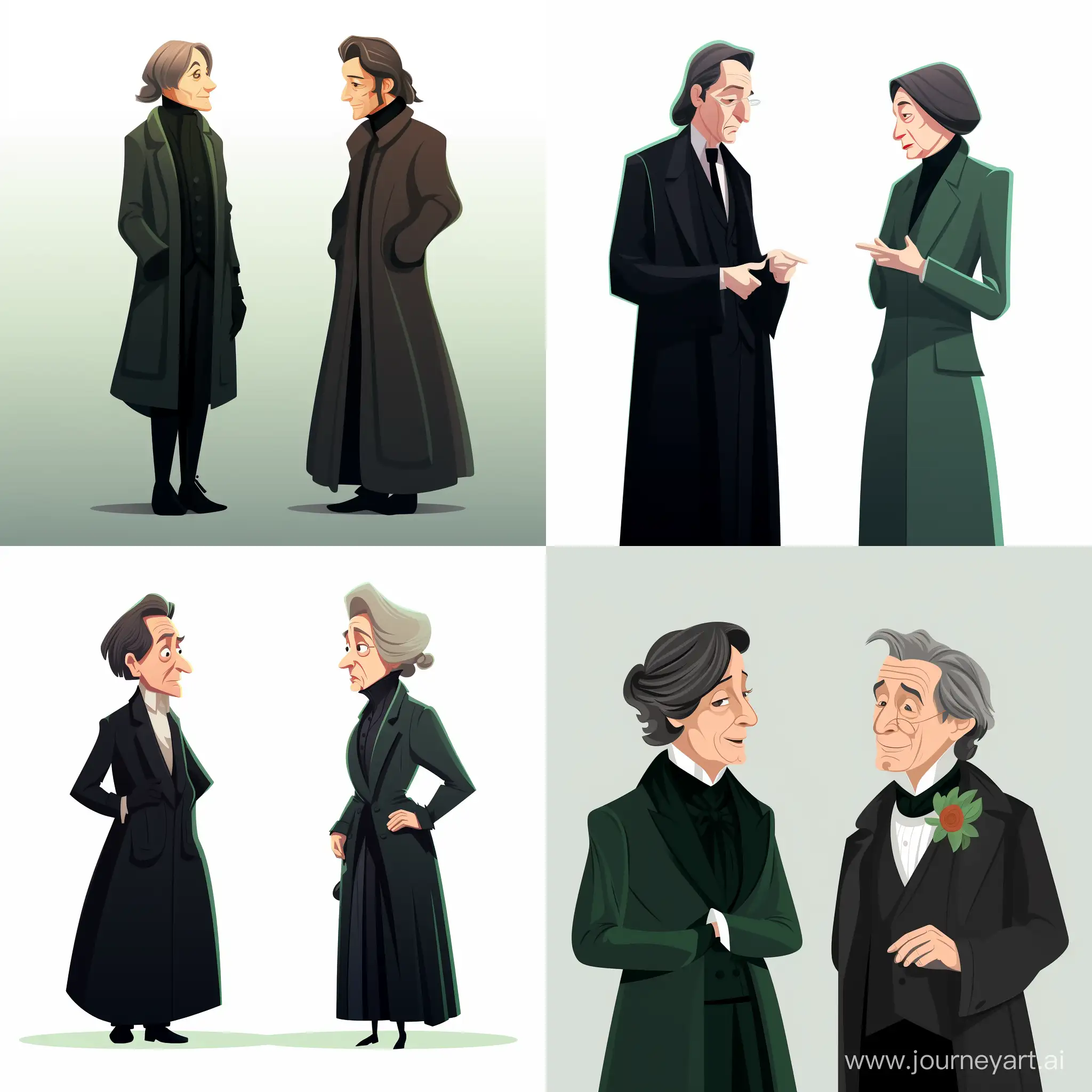 Wizardly-Conversation-Professor-McGonagall-and-Severus-Snape-in-Cartoon-Style
