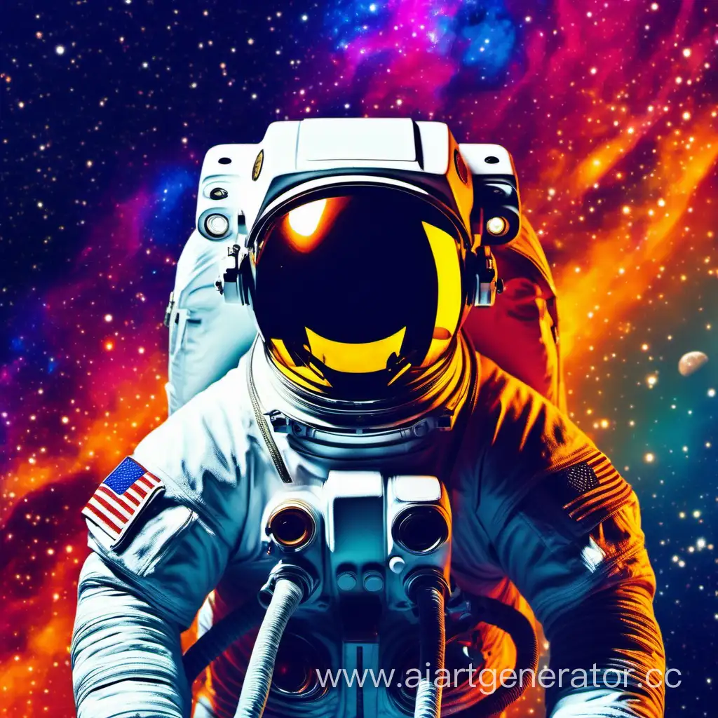 nft, 8k imax photo, astronaut, colorfull background