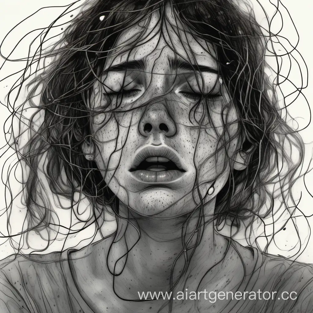 Freckled-Girls-Tearful-Reflection-amidst-Emotional-Turmoil