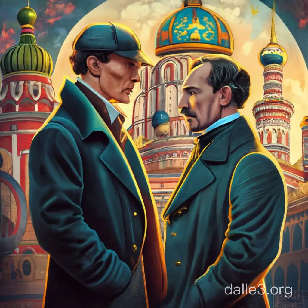 Sherlock Holmes and Dr Watson Investigate a Crime on the Map of Russia ...