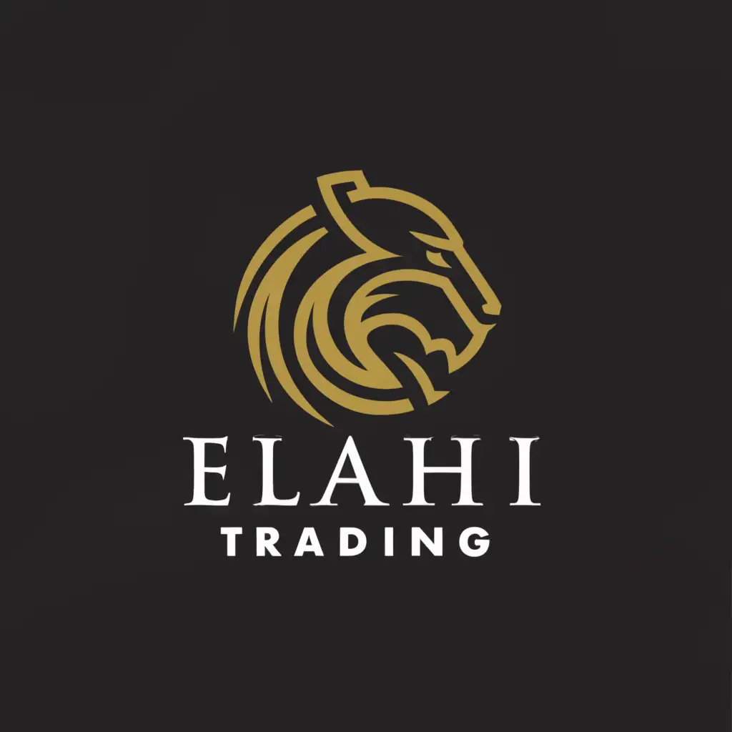 a logo design,with the text "Elahi Trading", main symbol:All black design Leopard,Moderate,clear background