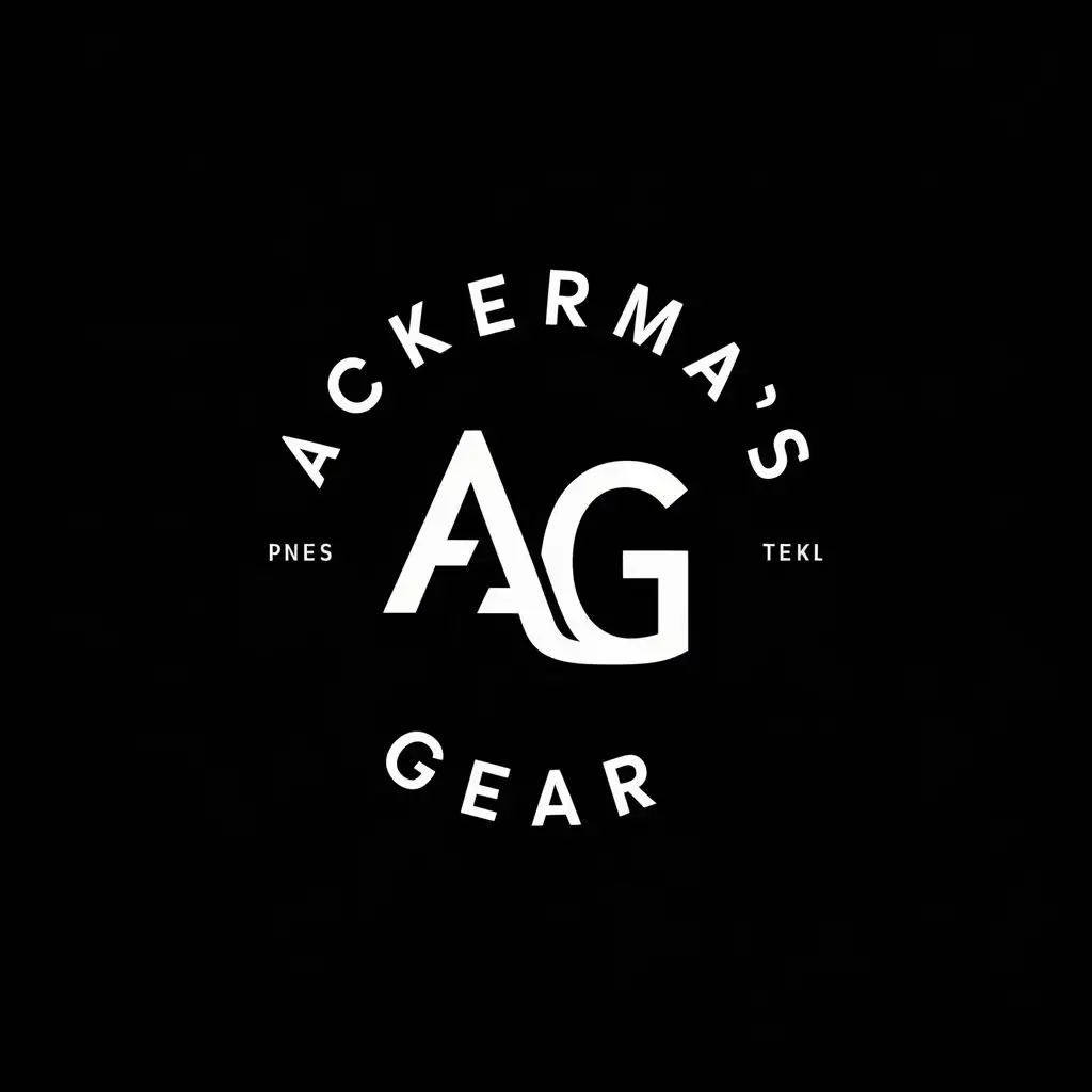 logo, A and G letter, with the text "Ackerman's Gear", typography, be used in Technology industry