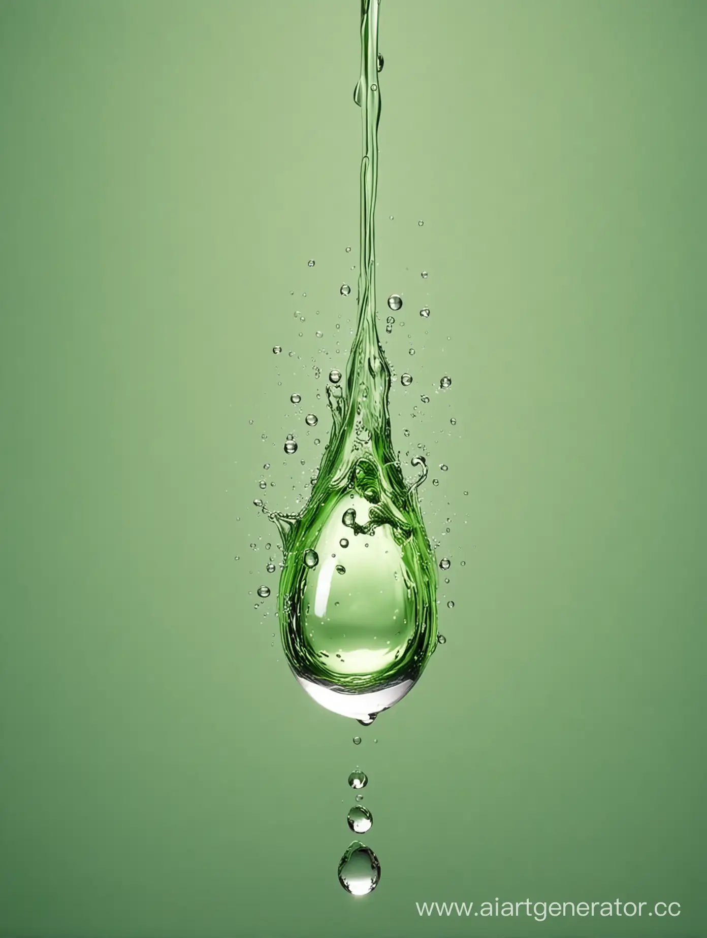 Colorful-Droplets-on-Soft-Green-Surface-Abstract-Artwork