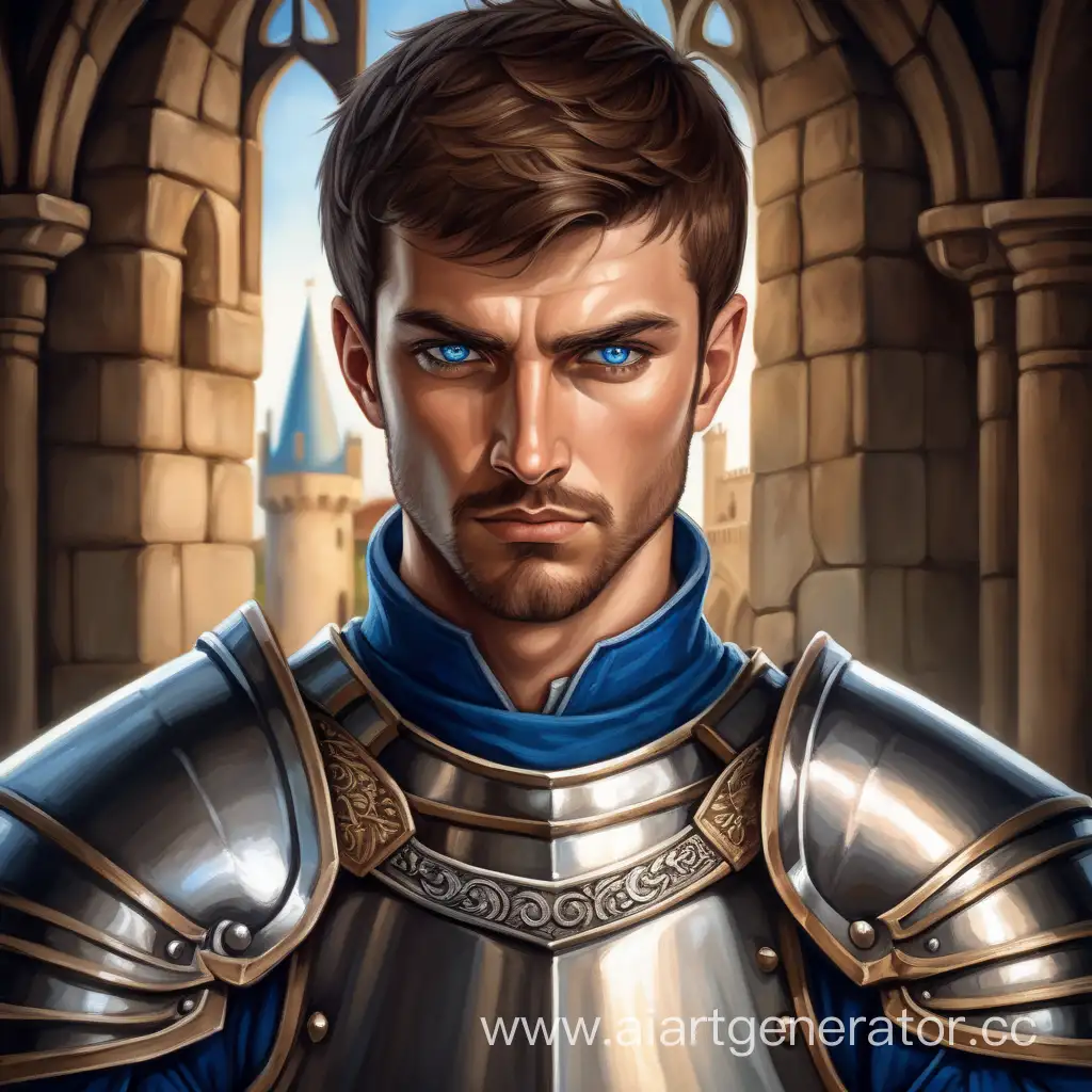 Handsome-Medieval-Commander-in-Blue-Armor-Symmetrical-Portrait-Art