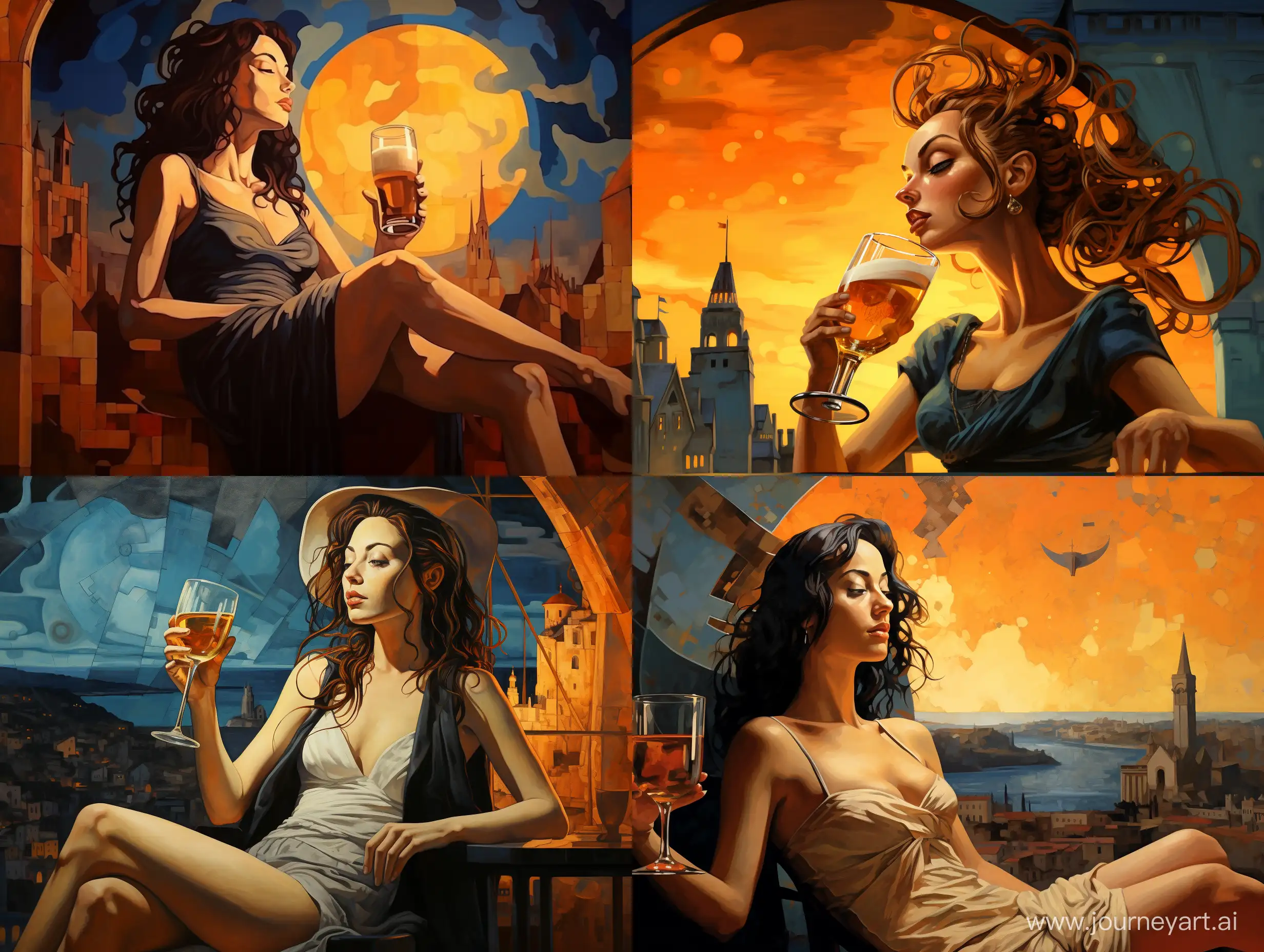 Surreal-Futuristic-Night-with-Craft-Beer-and-Enigmatic-Girl