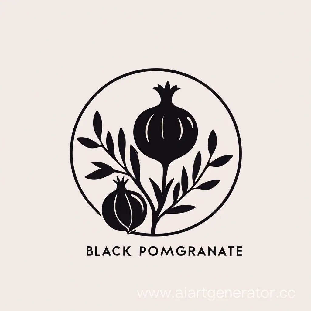 чёрный гранат минималистичный логотип