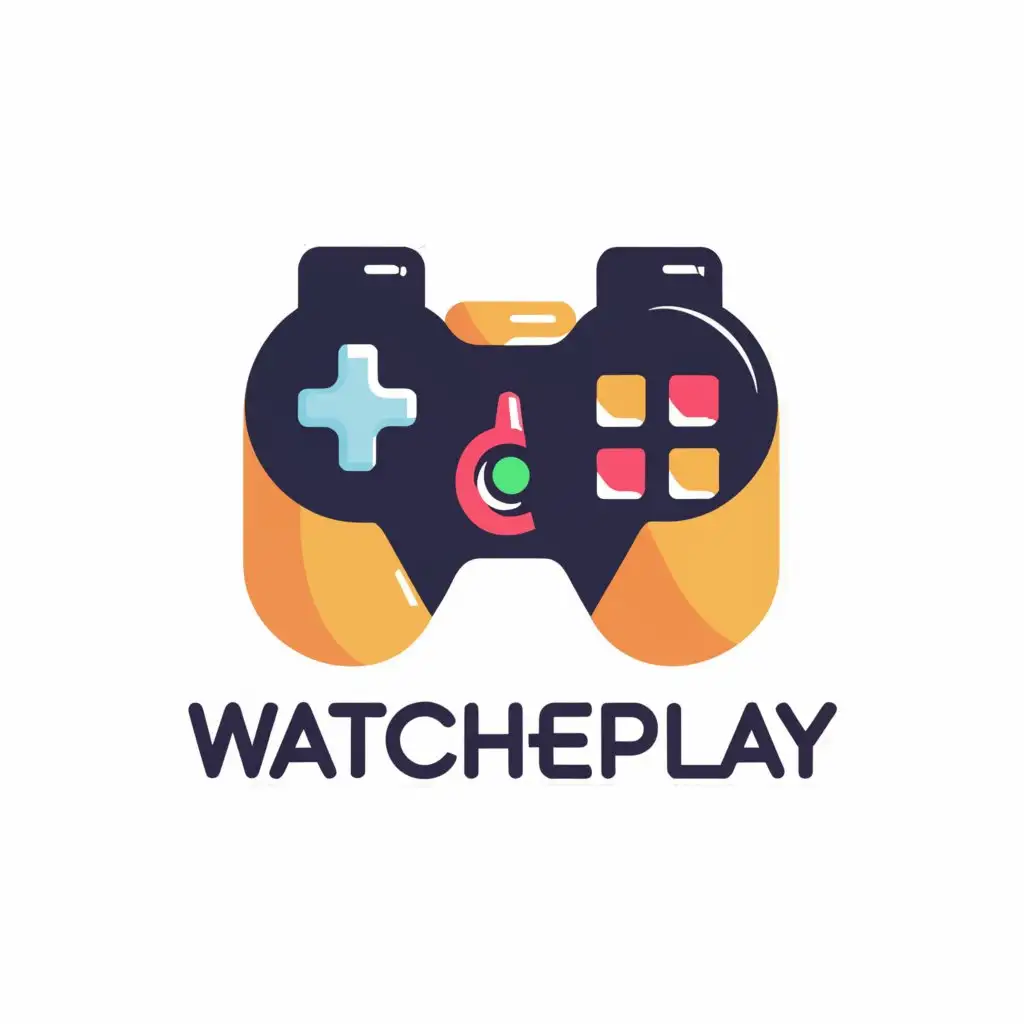 a logo design,with the text "Watch MePlay", main symbol:manette joystick,Moderate,be used in Entertainment industry,clear background