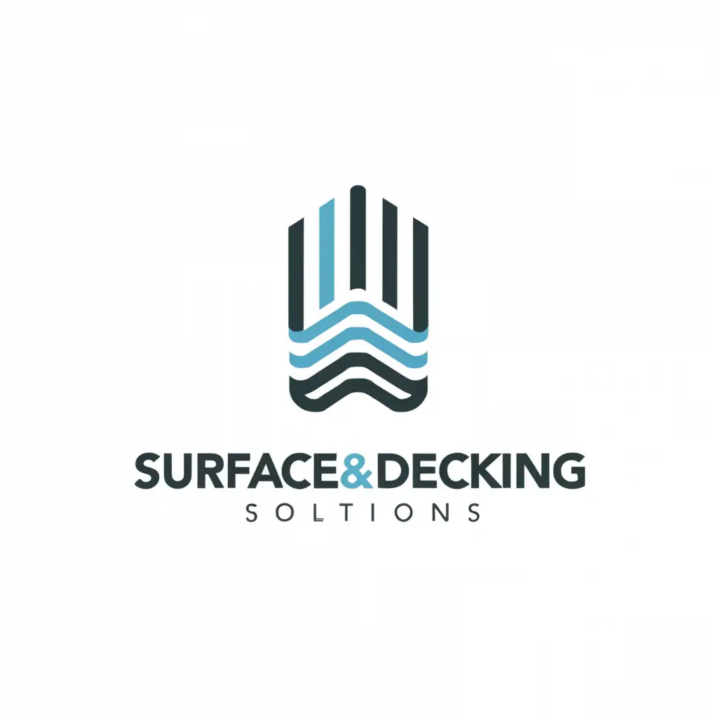 a logo design,with the text "Surface & Decking Solutions", main symbol:A boat deck,Moderate,clear background