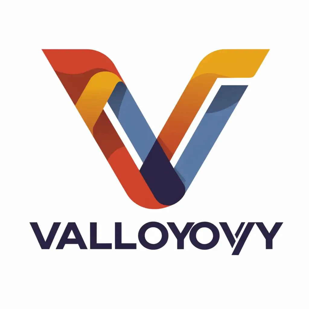 logo, V, with the text "Valovoy", typography