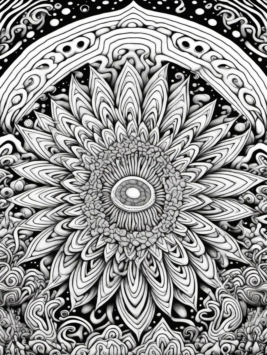 Psychedelic Kids Coloring Book Exploring DMT LSD Peyote and Ayahuasca