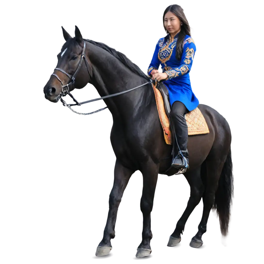 Kazakh-Girls-Riding-Horses-Captivating-PNG-Imagery