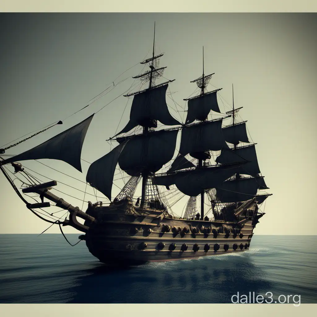 there is a sea.there is no waves in this sea.there is a frigate ship on the sea.this ship is so old ships that used by pirates.there is a another ship near that ship.this ship is used by pirates in old times.those ship are fighting with each other using cannon balls