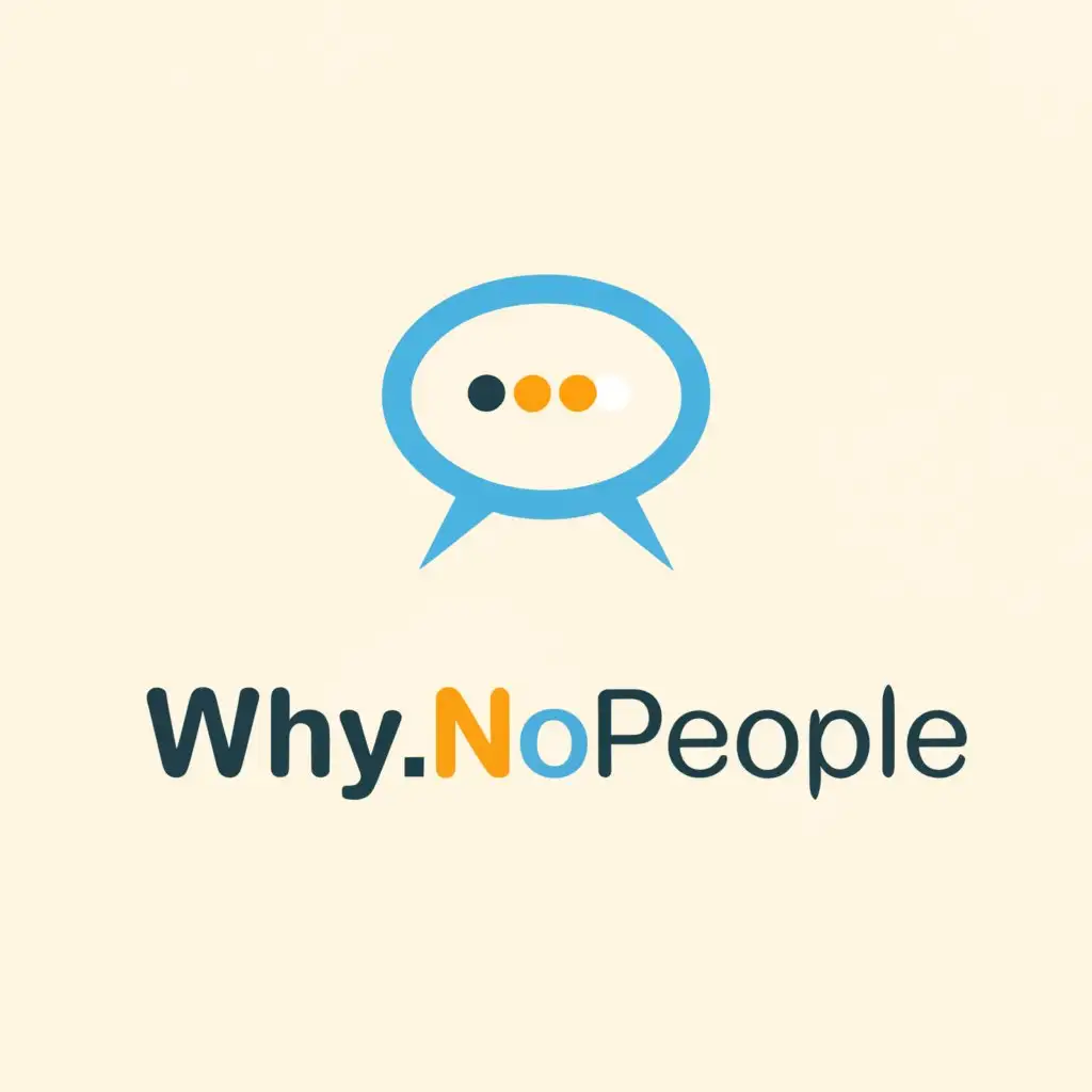 a logo design,with the text "whynopeople", main symbol:chatrooms,Moderate,be used in Travel industry,clear background
