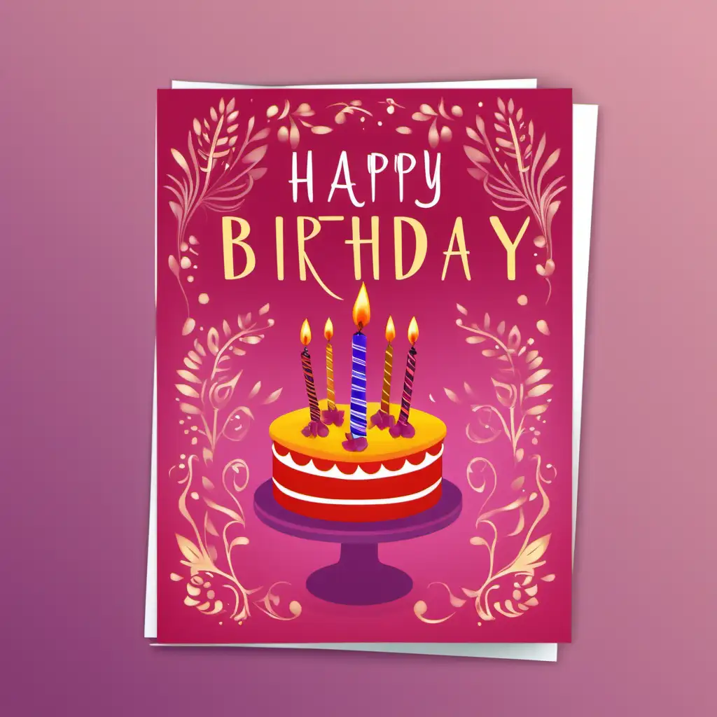 Cheerful Birthday Greeting Card for Deepa with Vibrant Floral Design