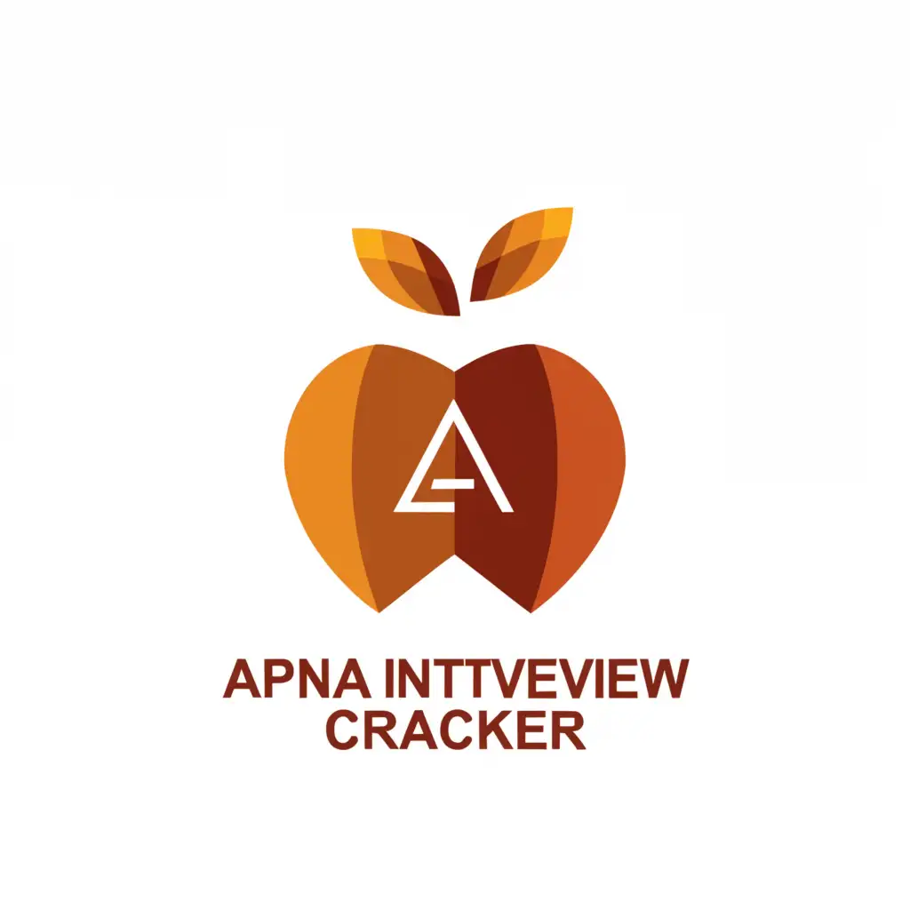 a logo design,with the text "Apna Interview Cracker", main symbol:Apple,Moderate,be used in Education industry,clear background